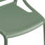 Chaise de salle à manger empilable intérieur / extérieur vert aloès