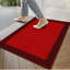 Plain Rug with Greek key Bordered Gel backed Rug Alyne Red/Black Rug-1487964352