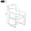 Chaises d'extérieur pour le patio, la cour, le jardin, le bois de teck clair et le coussin beige
