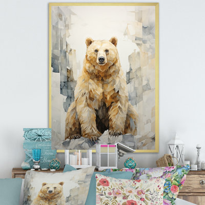 «Minimalisme ours dans la glace», impression sur toile