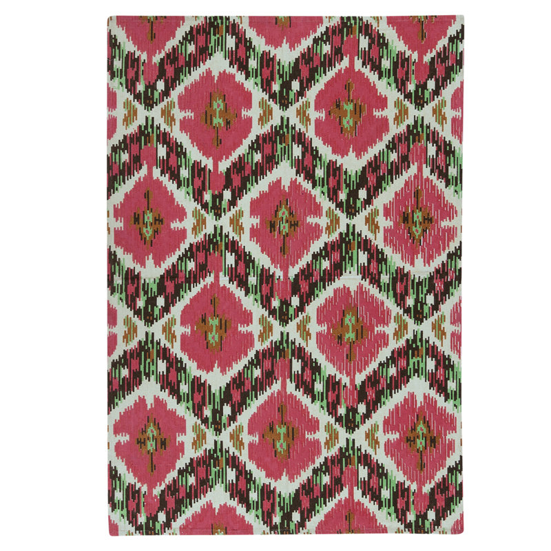Flatweave Wool Ikat Area Rug in Multi