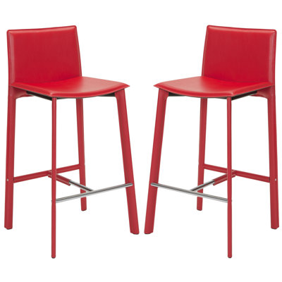 Anjail Upholstered Counter Stool with Metal Frame