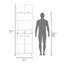 Garde-manger, 4 portes, 1 tiroir, 4 pieds, 4 tablettes, chêne naturel / blanc