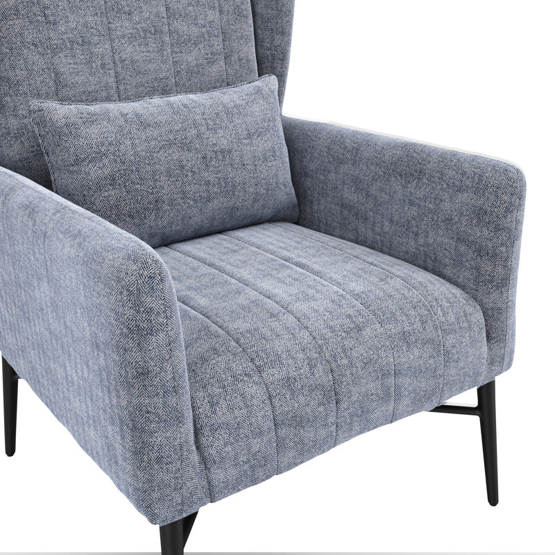 Connorville Navy Herringbone Chair