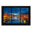 Venice City Skyline Window View - Print on Canvas-89238311-89238314