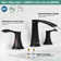 Widespread 2-handle Waterfall Bathroom Faucet with Drain Assembly