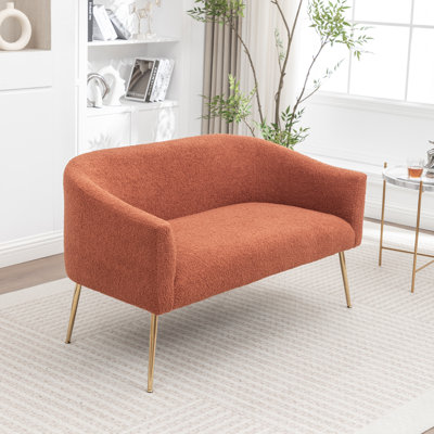 Upholstered Faux Fur Loveseat