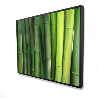 Impression sur toile de bambou vert