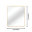Miroir de salle de bain carré encadré en métal doré 36 po x 36 po.-1308033133-1308033131