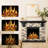  50.6''W Faux Stone Fireplace with TV Stand Heater,7 Flame Brightness Settings,Remote Control