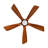 52 Inch Walnut 5-Blade Ceiling Fan with LED Light, Damecia Modern Indoor Ceiling Fan, Remote Control Included-1847075487-1847075483