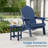 Round Outdoor Side Table, HDPE Small Adirondack End Table, Easy Clean Patio Side Table for Backyard, Pool, Porch, Garden and Lawn-1430612885