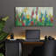  «Fleurs par le chalet C» par Silvia Vassileva, art mural en verre acrylique, 48 po x 24 po