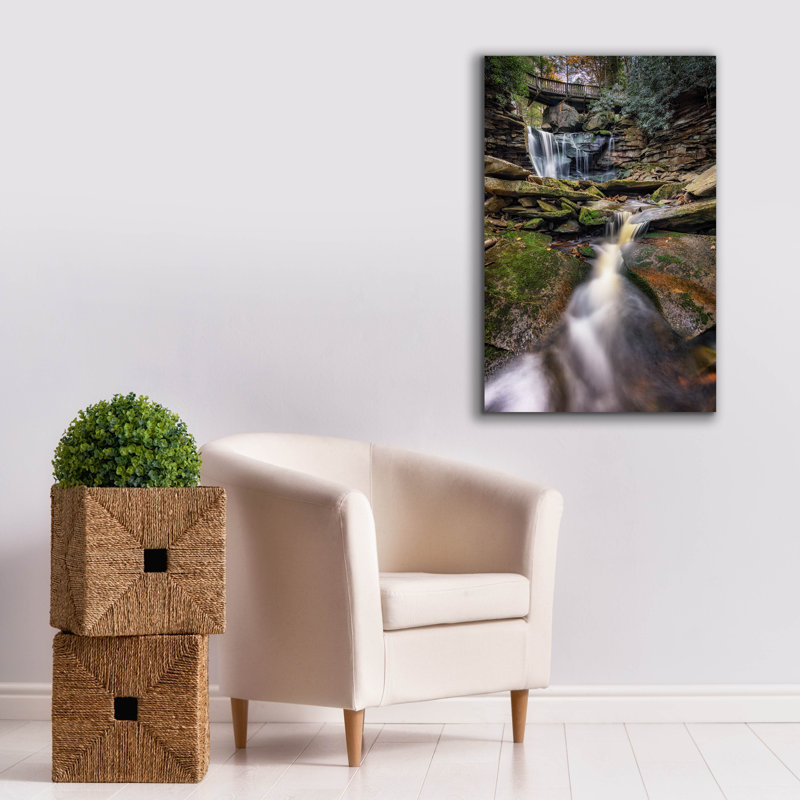 «Shays Run And Elakala Falls» par Rick Berk, art mural sur toile, H 40 po x l 26 po x P 1,5 po