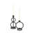 Single Circle Aluminum Candlestick in Black
