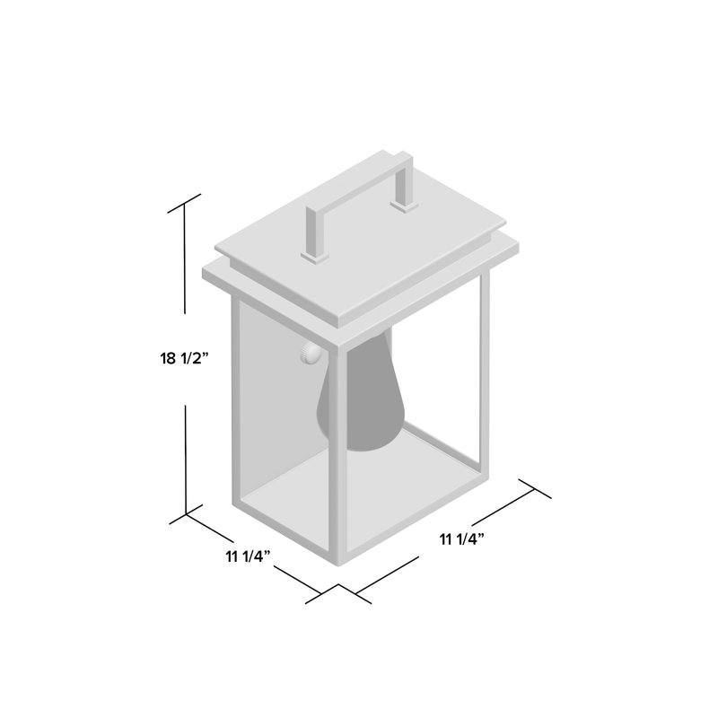 Chappman 1 - Light Outdoor Wall Lantern, 18.5" H x 11.25" W x 12.25" D