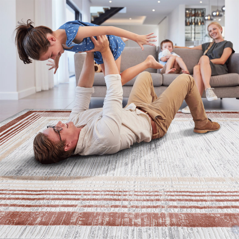 Tapis de salle à manger de collection sans perte de poils de la collection, Tapis de couloir 2 pi 2 po x 8 pi