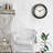 American Plastic Wall Clock with Thermometer 16 Inch - Black