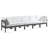 Kylis 150'' Wide Aluminum Patio Sofa with Cushions-61209832-61209829