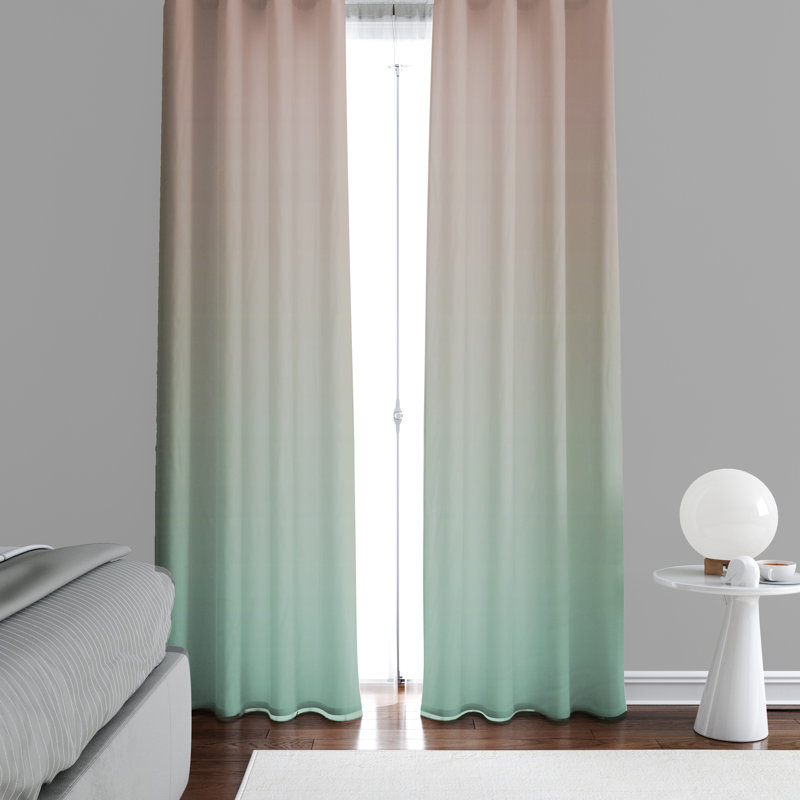Semi Sheer Curtain Panel Pair, 20" W x 52" L