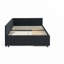 Velvet Upholstered Tufted Bed Frame with Two Drawers-1852497929