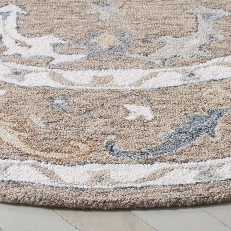 Metro Hand Tufted Wool Oriental Rug, Round 6'