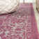Delcine Bohemian Textured Weave Floral Fuchsia/Light Gray Indoor/Outdoor Rug