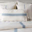 Housse de coussin lombaire en coton à rayures