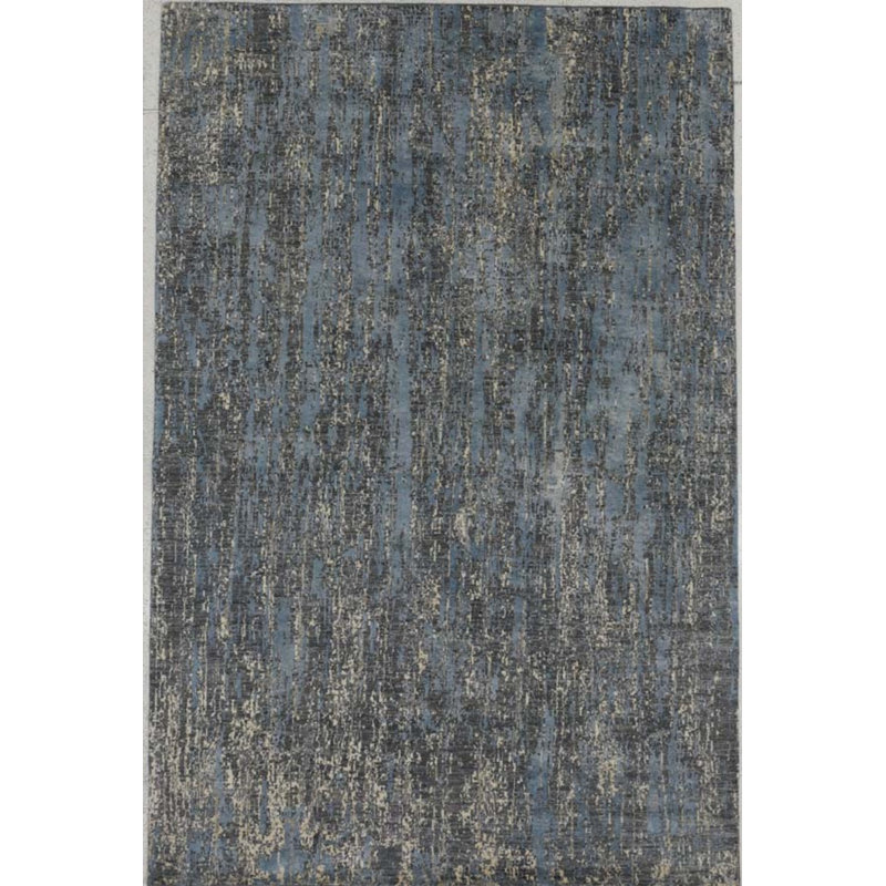 Contemporary One-of-a-Kind Rectangle 6' X 9'8" Hand Knotted Area Rug