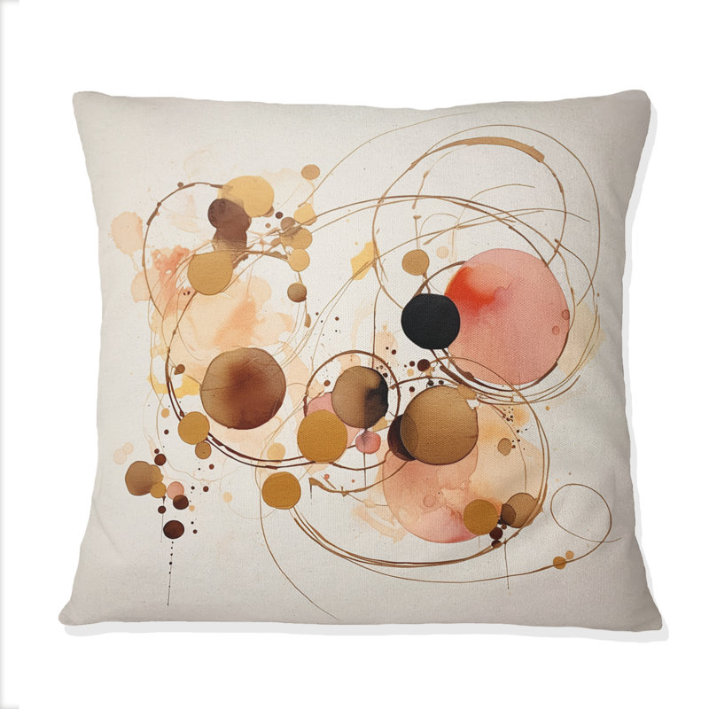 Gypsy Jazz Boho Chic Abstract Watercolor - Coussin décoratif à imprimé géométrique abstrait