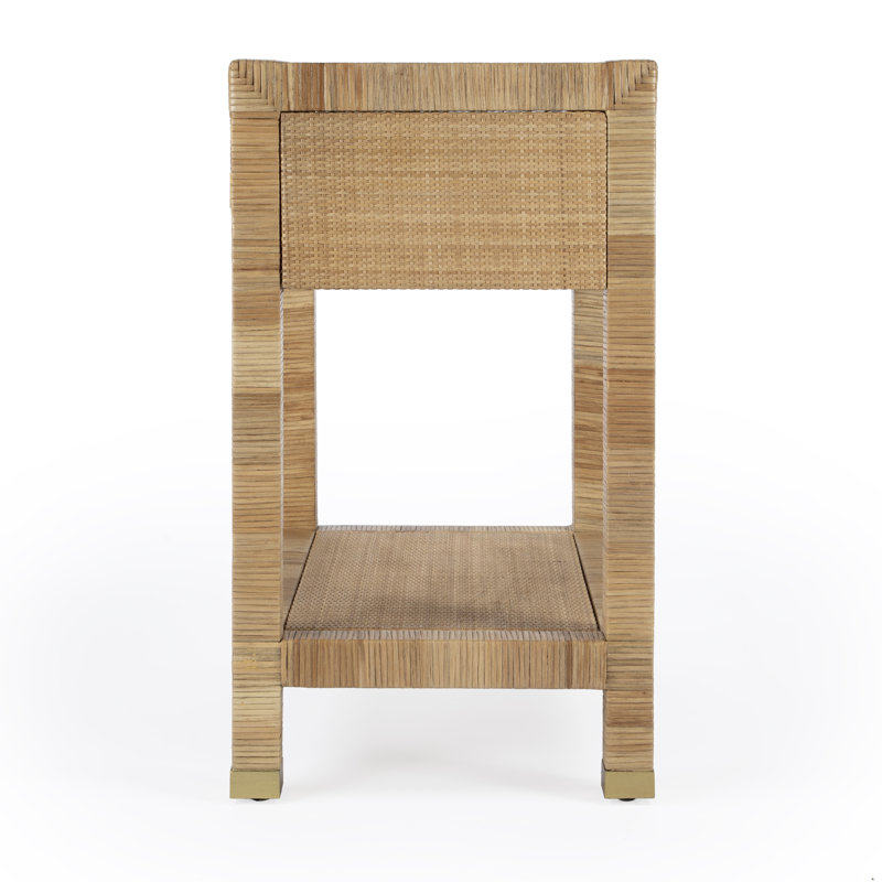 Corfu 1 Drawer Natural Rattan Nightstand