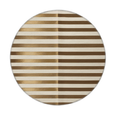 HorizontalStripes Beige Indoor and Outdoor Area Rug