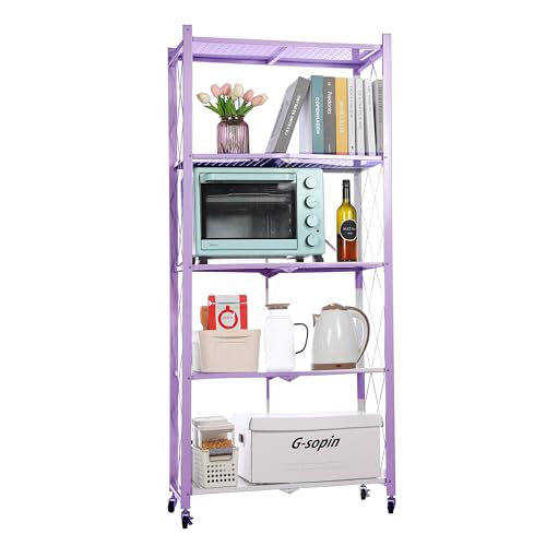 Rayonnage en métal 27,9 po Jaquavien, Mauve