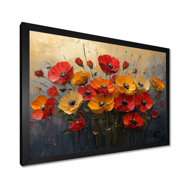 Décoration murale coucher de soleil rose dans le vent II - Roses, H 30 po x l 40 po, Reproduction encadrée d'une seule photo