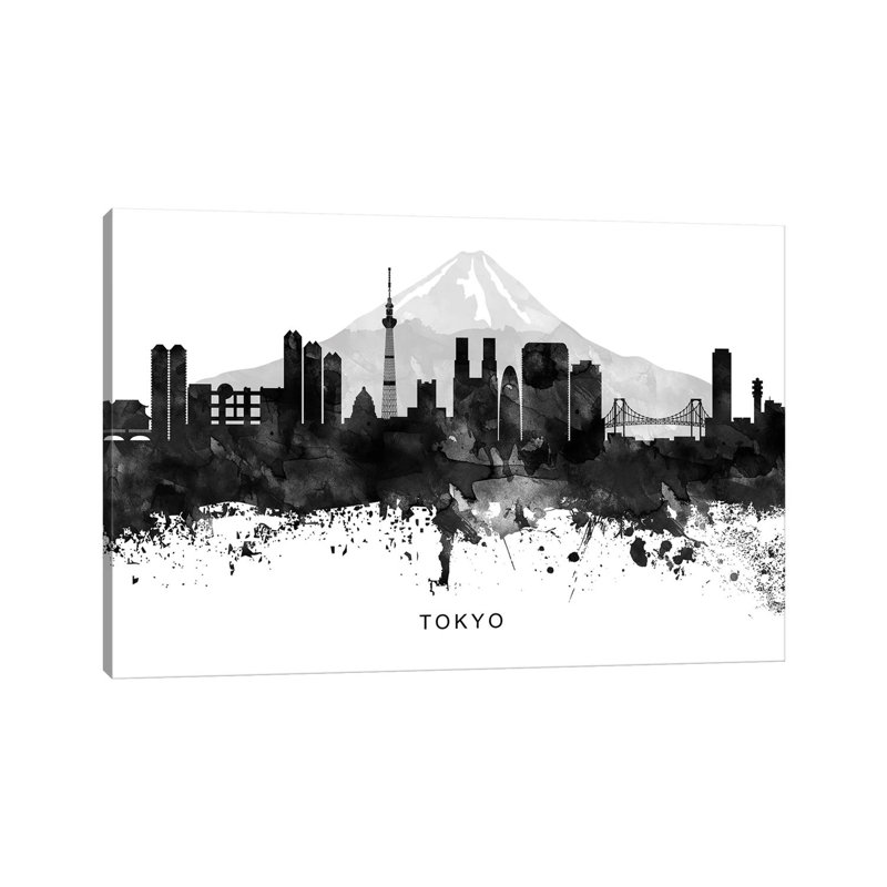 Tokyo Skyline by WallDecorAddict - Wrapped Canvas Gallery-Wrapped Canvas Giclée, 152.5 cm H x 101.5 cm W