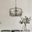 Lustre tambour à 4 lumières à intensité variable