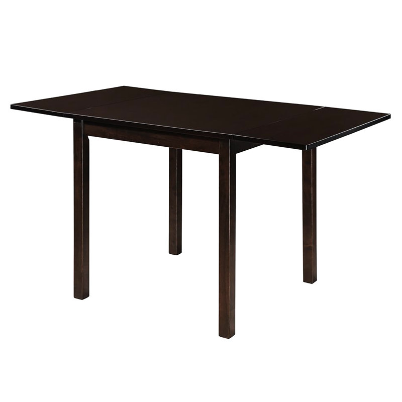 Table cappuccino de style transitionnel pour une utilisation efficace de l'espace de 30 pouces de large