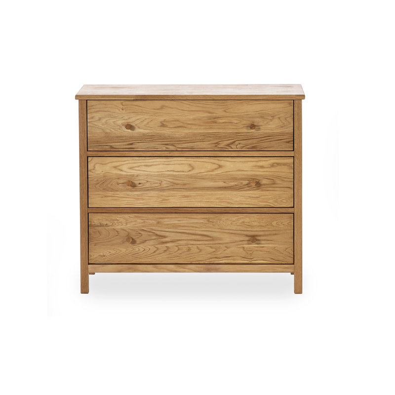 Marmarth 84cm W 3 - Drawer Chest of Drawers, Brown