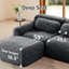 Canapé en L sans os - Tissu moelleux, méridienne, éponge 32D, ergonomique, antidérapant, coussins décoratifs - gris foncé-129466826