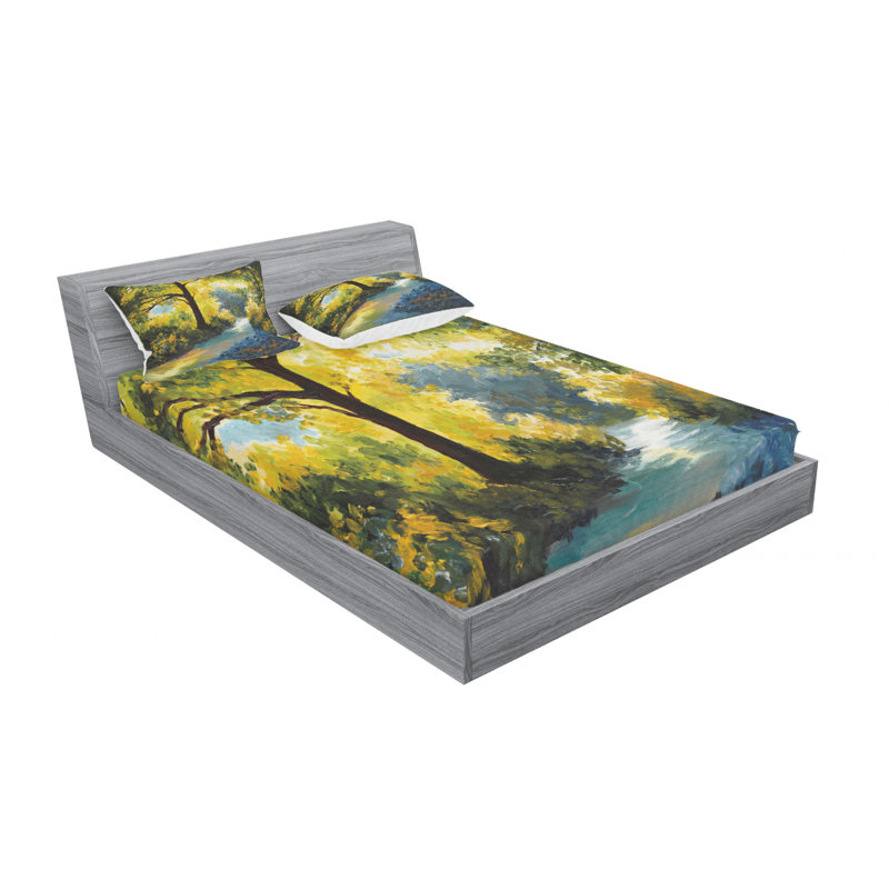 Microfiber Sheet Set, Queen Sheet Set with Fitted Sheet