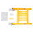 7.87" Slim-Fold Wall Mounted Shower Seat for Elderly, 440.92 lbs Capacity Yellow Bath Bench with Anti-Slip Legs