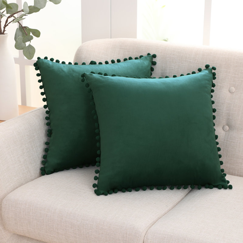 Knowles Square Cushion Cover, Forest Green, 66cm H x 66cm W x 1cm D