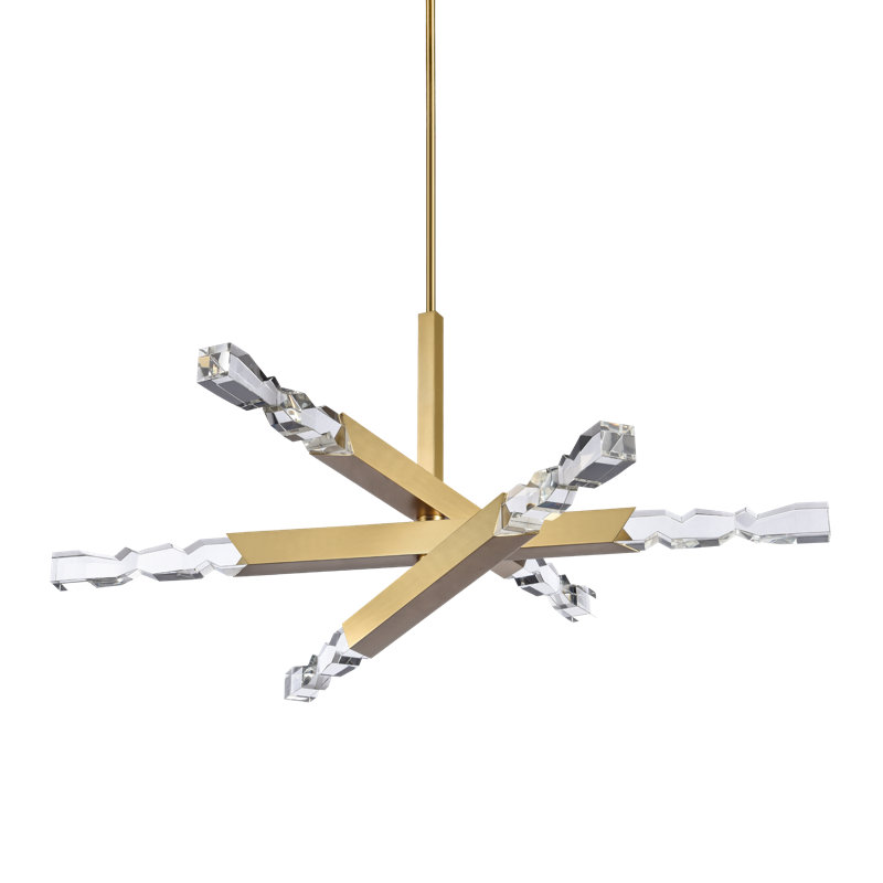 Mamadim 6 - Light Chandelier, 66.25" H x 48" W x 48" D, Aged Brass