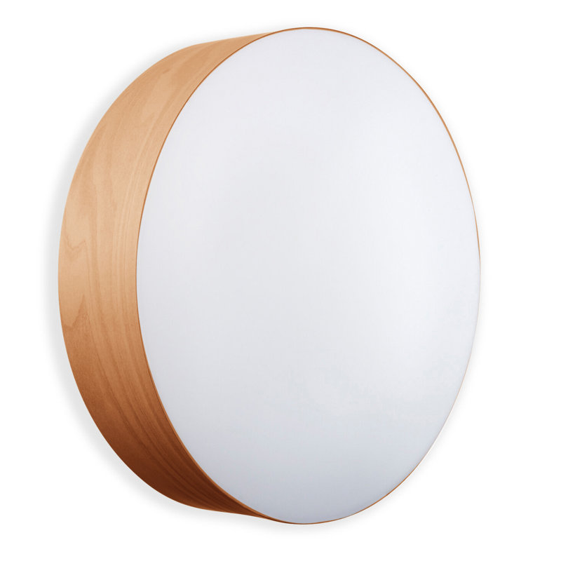 Gea 1 - Light Flush Mounted Sconce, Natural Cherry, 16.5" H x 16.5" W x 3.9" D, GX53