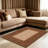 Brown Paisley Border area rugs for Living Room, Soft and Comfortable, Suitable for all seasons, easy to maintain, machine washable Indoor floor mat, Under Table Farmhouse suitable for Bedroom, Dining Room, Study, Patio, Balcony, Home Decor-1920328278
