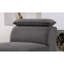 Fauteuil sans accoudoirs gris foncé de style contemporain avec pieds en acier de style contemporain