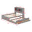 Lit plateforme avec lit gigogne, tiroirs et prises USB-1231718315