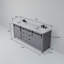 Plateau de meuble-lavabo double l 80 po x P 22 po Marsyas-172310159-172310156