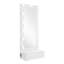Grand miroir étroit Elisa avec haut-parleur et tiroir blanc-285282037