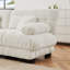 Salon en forme de U - 4 en chenille blanc doux avec 2 repose-pieds pour diverses exigences-1467916369-1467916373